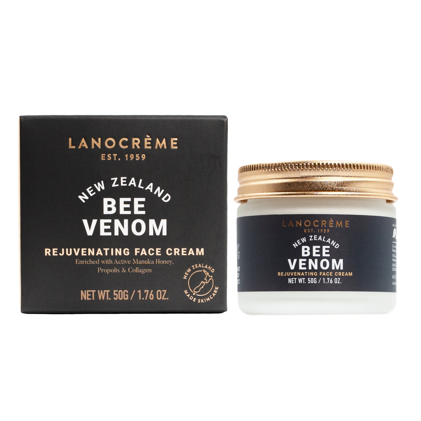 Lanocreme Bee Venom Rejuvenating Face Mask and Packaging Box